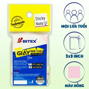 Giấy Ghi Chú 51 x 76 mm - Bitex SN01 (100 Tờ) - Màu Cyber Vàng
